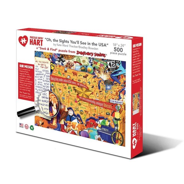 Hart Puzzles Oh, the Sights You'll See in the USA HPA101